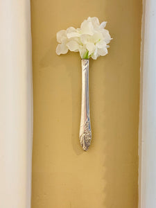 wall vase from vintage silverplated knife handle