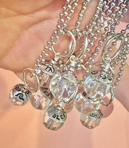Glass bead necklace