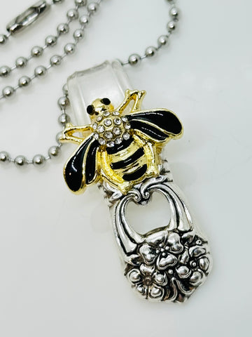 Bee Pendant or Keychain Eternally Yours