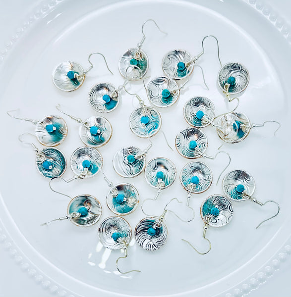 Earring w/ turquoise bead