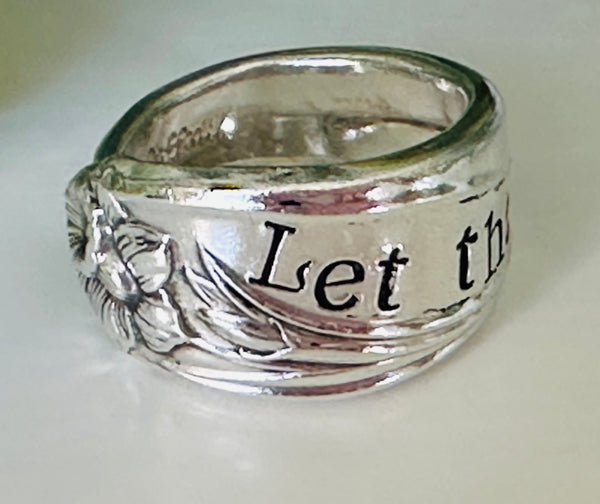 Spoon Ring " Let them "