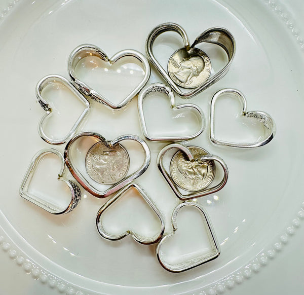 Vintage silver plated heart Remembrance
