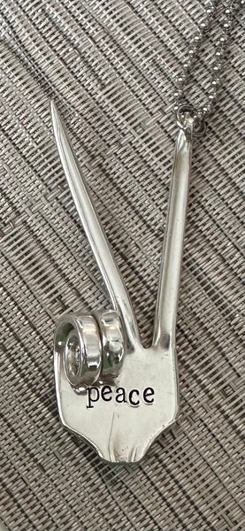 Peace fork pendant