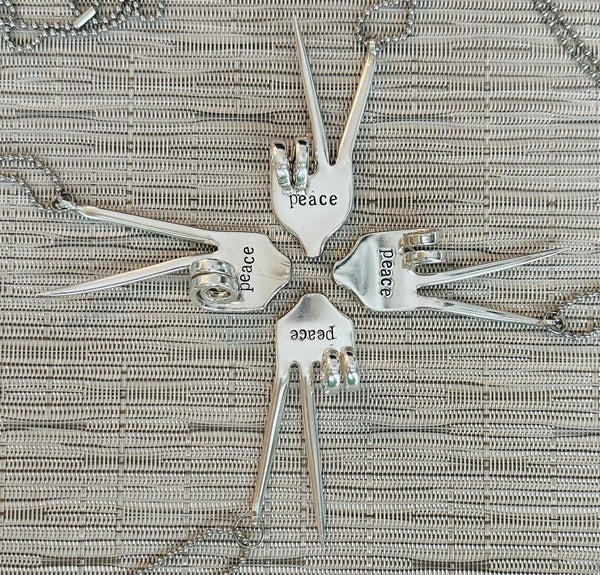 Peace fork pendant