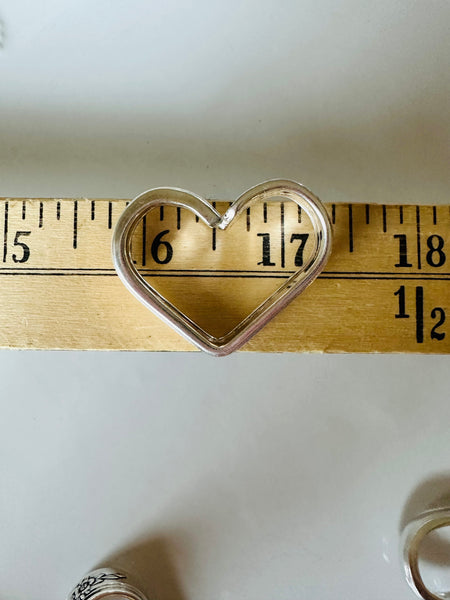 Vintage silver plated heart Fortune