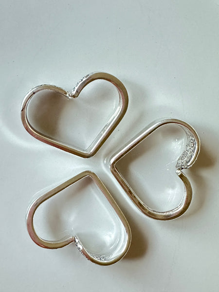 Vintage silver plated heart April