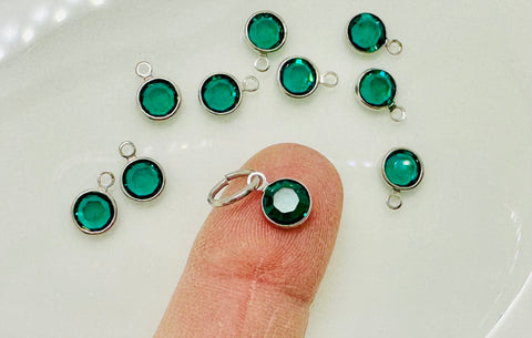 May-Emerald Birthstone Charm