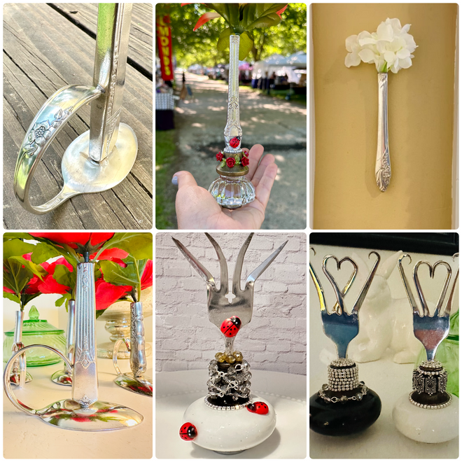 Bud Vases &amp; Door Knob Photo Holders