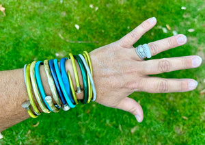 Knitting needle bangles