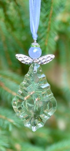 French Crystal Angel Ornament