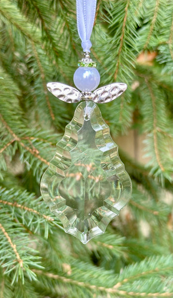 French Crystal Angel Ornament