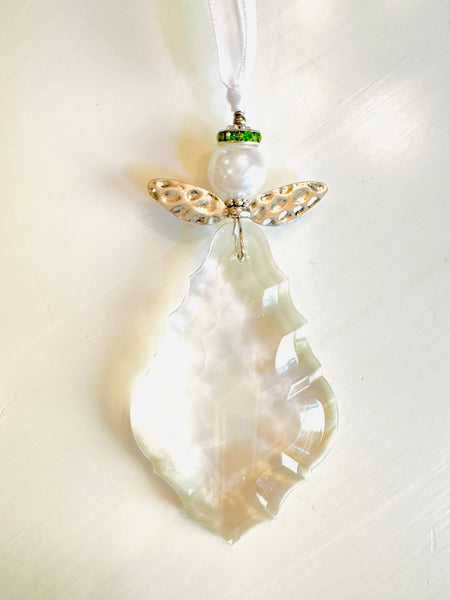 French Crystal Angel Ornament