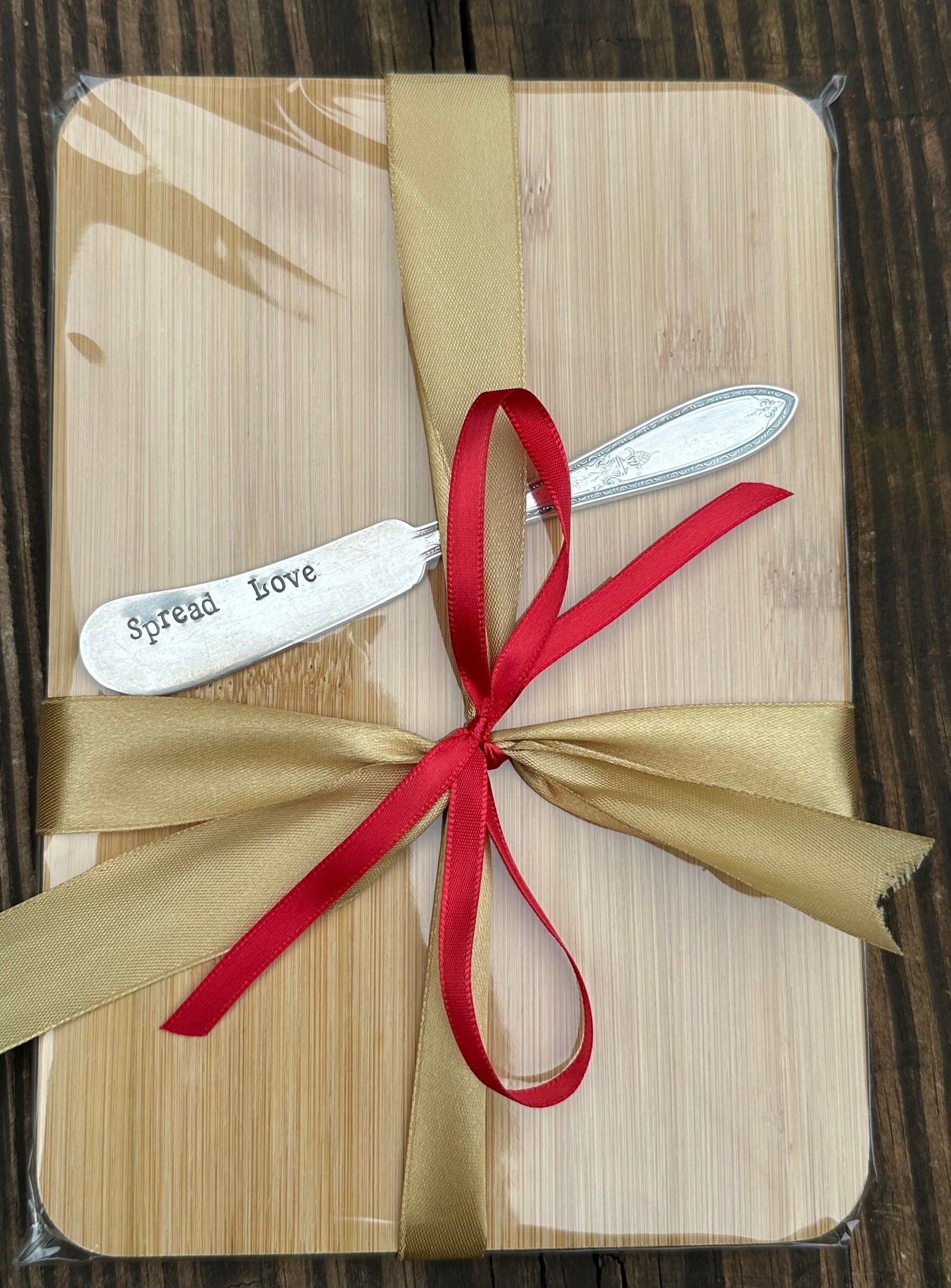 Vintage Hand Stamped Spreader & Cutting Board