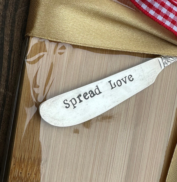 Vintage Hand Stamped Spreader & Cutting Board