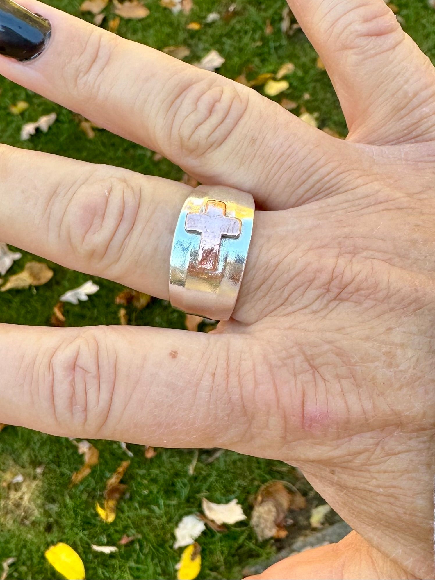 Penny Cross Spoon Ring