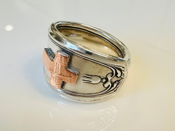 Penny Cross Spoon Ring