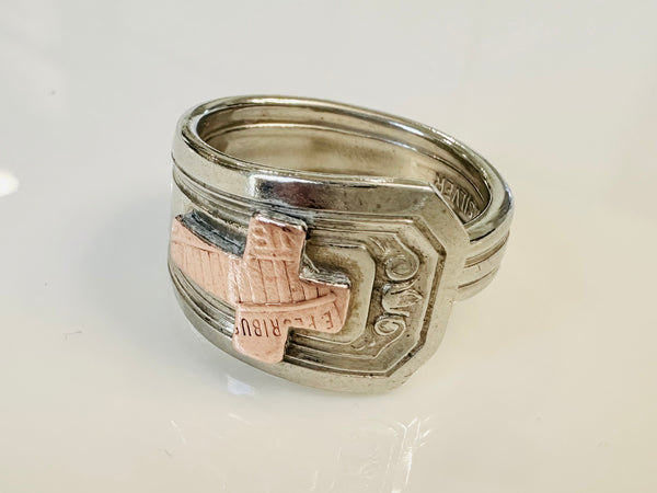 Penny Cross Spoon Ring