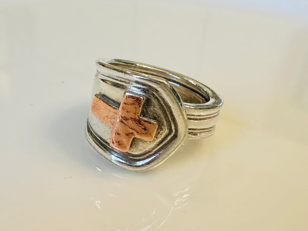 Penny Cross Spoon Ring