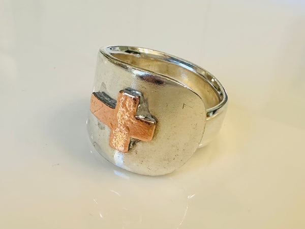 Penny Cross Spoon Ring