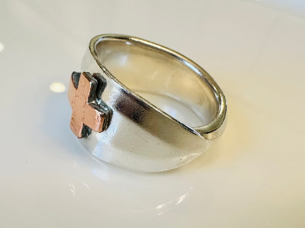 Penny Cross Spoon Ring