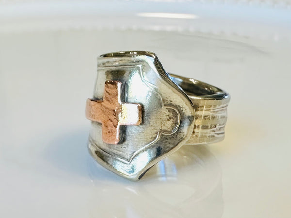 Penny Cross Spoon Ring