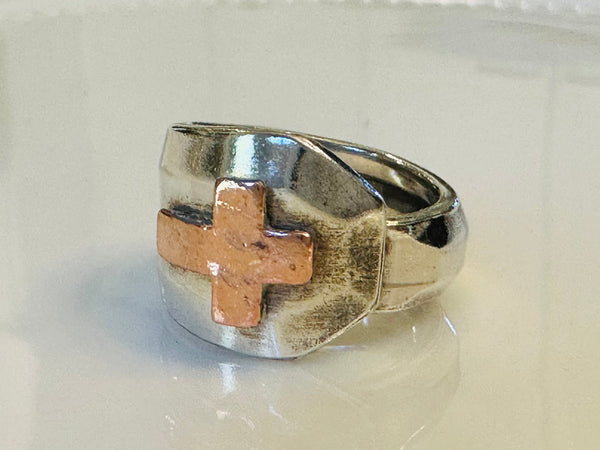 Penny Cross Spoon Ring