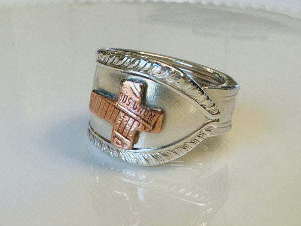 Penny Cross Spoon Ring