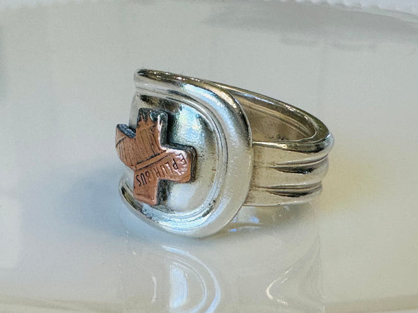 Penny Cross Spoon Ring