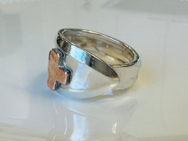 Penny Cross Spoon Ring