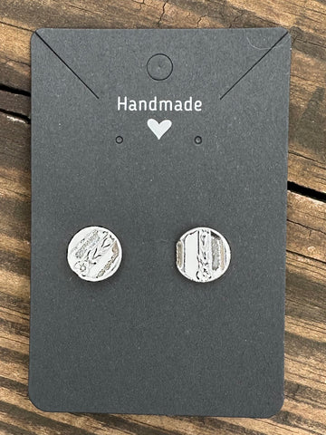 Stud Earrings from knife handles