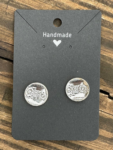 Stud Earrings from knife handles