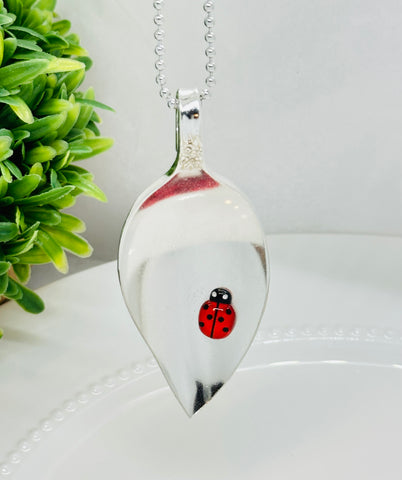 Hand cut leaf with ladybug 4