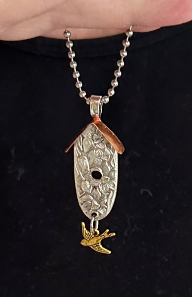 Birdhouse  Pendant  Spoon-flat