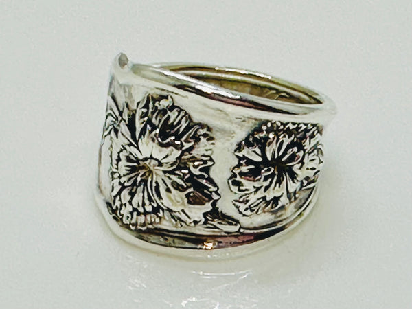 Spoon Ring Carnation  9ish adjustable