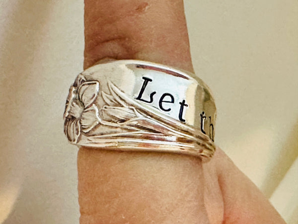 Spoon Ring " Let them "