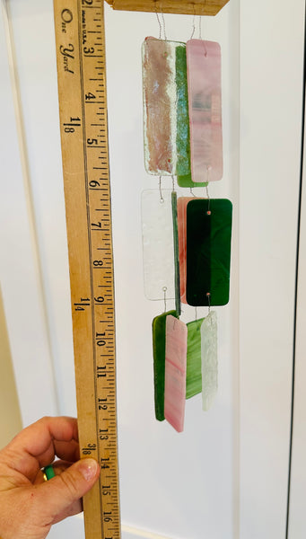 Stained Glass Wind Chime Blues
