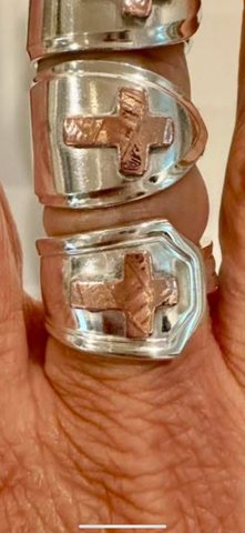 Penny Cross spoon ring Kathy B