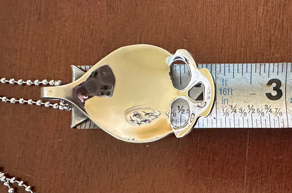 Scull Spoon Bowl Pendant or Keychain
