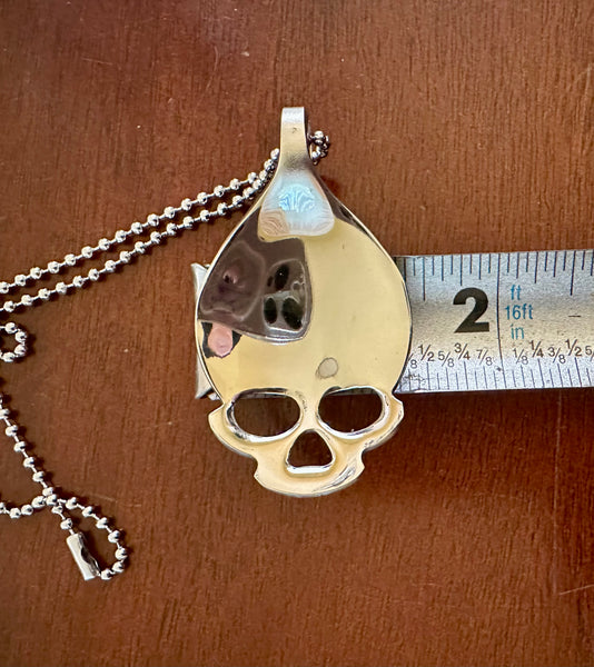 Scull Spoon Bowl Pendant or Keychain