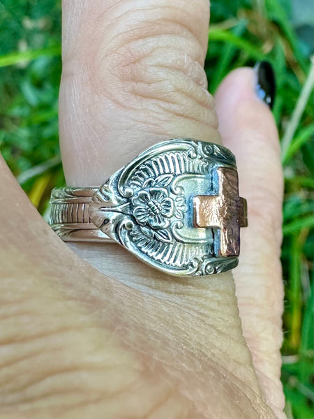 Penny Cross Spoon Ring