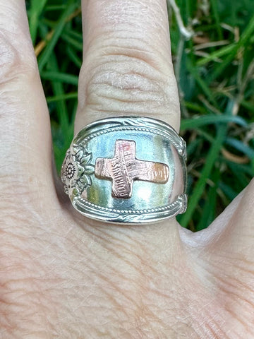 Penny Cross Spoon Ring