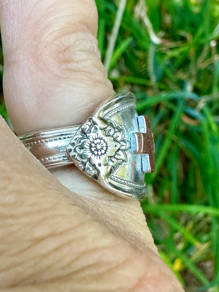 Penny Cross Spoon Ring