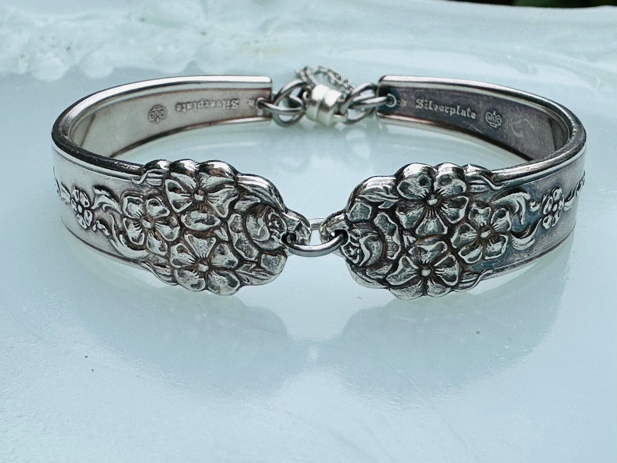 2 Piece Bracelet Large - Moss Rose 1949