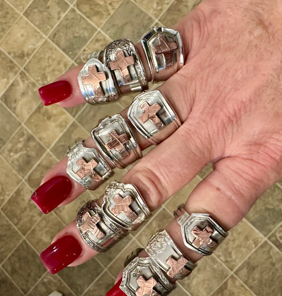 Penny Cross Spoon Ring
