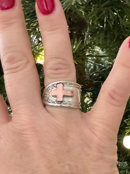 Penny Cross Spoon Ring