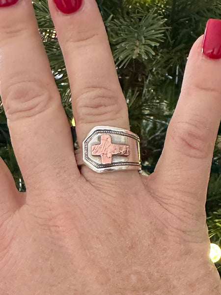 Penny Cross Spoon Ring