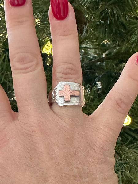 Penny Cross Spoon Ring