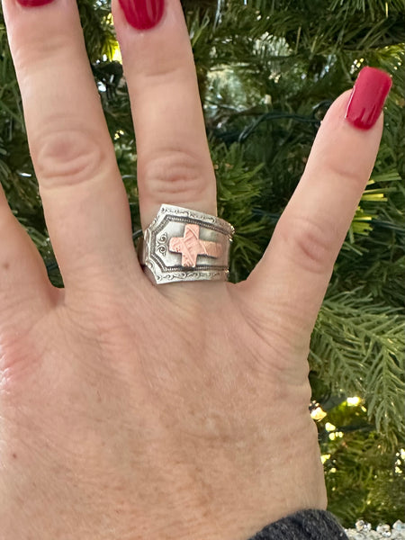Penny Cross Spoon Ring