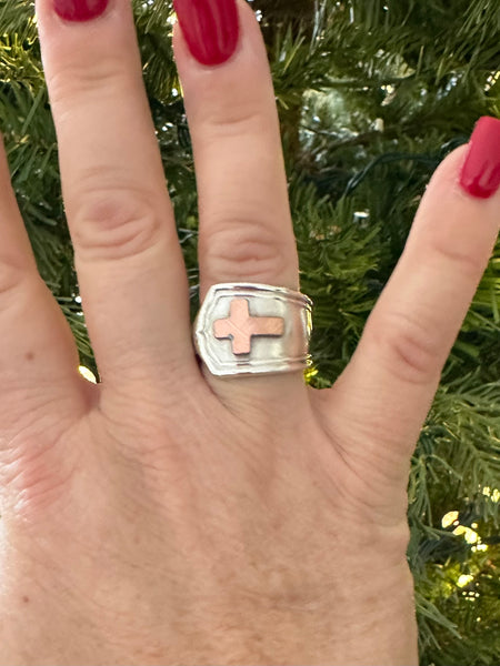 Penny Cross Spoon Ring