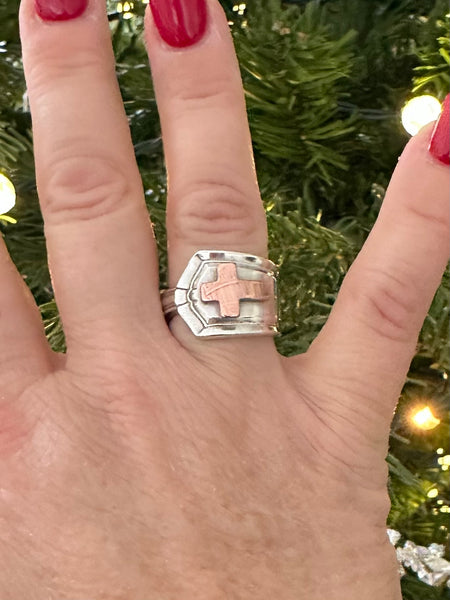 Penny Cross Spoon Ring